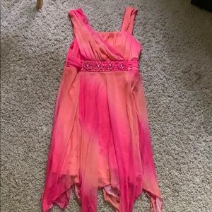 Pink and Orange Dress
